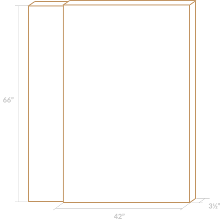 Large Mirror Carton Two-Piece Box (42″ × 3 ½″ × 66″)